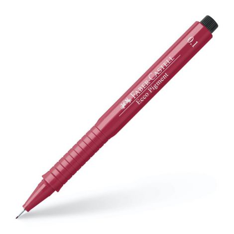 Cienkopis Faber-Castell Ecco Pigment, 0.1mm, czerwony - 3